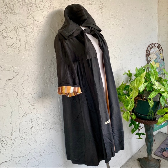 VTG 50s Rare Silk Hooded Lightweight Overcoat - Picture 2 of 8